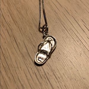 Silver Flip Flop Necklace